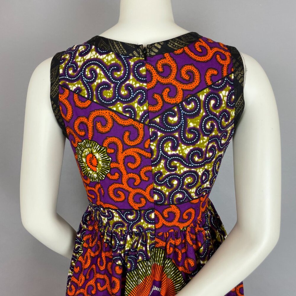 Kutula by Africana Dress Sleeveless Wax Print‎ Batik Ankara Fit and Flare - Picture 5 of 12